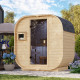 Sauna d'extérieur 1 à 2 places - bois brut 38mm - poêle 3,6kW Easy BIO cde externe - Quadro 0 - KARIBU