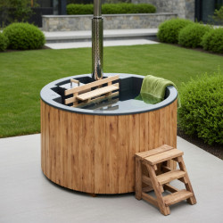 Bain nordique SNÖ gris - poêle intérieur en option - 3 places