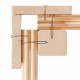 Sauna extérieur Mainburg 2 Set A bois brut avec vestibule 2 à 4 places 38mm - sans poêle - KARIBU