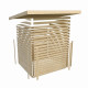 Sauna extérieur Mainburg 2 Set A bois brut avec vestibule 2 à 4 places 38mm - sans poêle - KARIBU