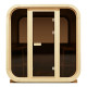 Sauna d'extérieur cube panoramique en bois 2 à 4 places + poêle 6KW + shingles inclus - SNÖ