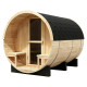 Sauna d'extérieur Tonneau en bois thermo-traité 4 à 6 places + poêle 9KW + shingles inclus - SNÖ