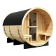 Sauna d'extérieur Tonneau en bois thermo-traité 4 à 6 places + poêle 9KW + shingles inclus - SNÖ