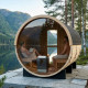 Sauna d'extérieur Tonneau en bois thermo-traité 4 à 6 places + poêle 9KW + shingles inclus - SNÖ