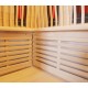 Sauna d'angle infrarouge chauffages carbone et full spectrum Vertical Black 2000W 2-3 places - SNÖ