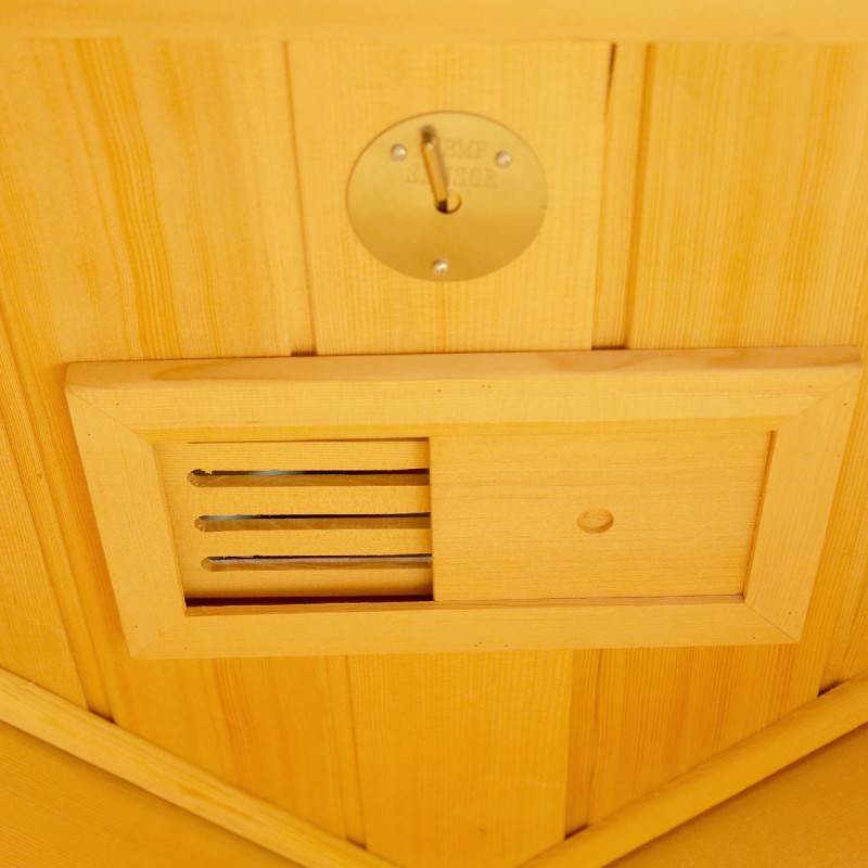Sauna Infrarouge Extérieur SNÖ 1 Place - Bois Hemlock, Chromothérapie LED, Bluetooth - 7