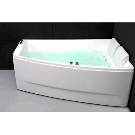 Baignoire balnéo duo + tablier - Sangha - mur à droite - 170 x 70 / 120 cm - SPALINA