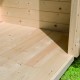 Sauna d'extérieur SKROLLAN 2 en bois massif 38mm 4 à 6 places avec porte opaque et vestibule - KARIBU