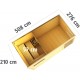 Sauna extérieur Hygge bois naturel avec vestibule et trois fenêtres 6 à 8 places 38mm KARIBU