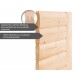 Sauna extérieur Hygge bois naturel avec vestibule et trois fenêtres 6 à 8 places 38mm KARIBU