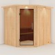 Sauna traditionnel d’angle Lilja Plug &Play - 4 à 6 places 68mm KARIBU