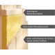 Sauna d'angle multifonctionnel AVA avec poêle Bio 9kW 4 à 5 places 68mm KARIBU