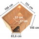 Sauna traditionnel d'angle CARIN 4 à 5 places 68mm sans couronne - avec porte moderne KARIBU