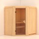 Sauna traditionnel d’angle Tonja Plug &Play - 3 à 4 places 68mm KARIBU