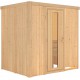 Sauna traditionnel BODIN 1 à 2 places 68mm sans couronne - avec porte à économie d'énergie KARIBU