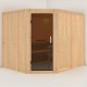 Sauna traditionnel d'angle MALIN 5 à 6 places 68mm KARIBU