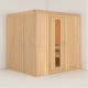 Sauna traditionnel SODIN 3 à 4 places 68mm sans couronne - avec porte à économie d'énergie KARIBU