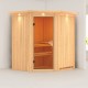 Sauna traditionnel d'angle TAURIN 3 à 4 places 68mm KARIBU