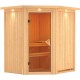 Sauna traditionnel d'angle TAURIN 3 à 4 places 68mm KARIBU