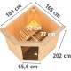 Sauna traditionnel d'angle TAURIN 3 à 4 places 68mm KARIBU