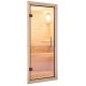 Sauna traditionnel VARIADO 2 à 3 places 68mm avec couronne et porte en verre claire KARIBU