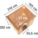 Sauna traditionnel BODIN 1 à 2 places 68mm avec couronne et porte à économie d'énergie KARIBU