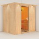 Sauna traditionnel BODIN 1 à 2 places 68mm avec couronne et porte classique KARIBU