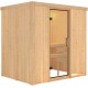 Sauna traditionnel BODIN 1 à 2 places 68mm sans couronne - avec porte en verre clair KARIBU