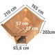 Sauna traditionnel d'angle CARIN 4 à 5 places 68mm avec couronne et porte moderne KARIBU