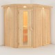 Sauna traditionnel d'angle CARIN 2 à 3 places 68mm KARIBU