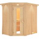 Sauna traditionnel d'angle CARIN 2 à 3 places 68mm KARIBU