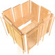 Sauna traditionnel d'angle CARIN 4 à 5 places 68mm avec couronne et porte en verre clair KARIBU
