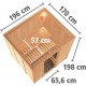 Sauna traditionnel modulable SODIN 3 à 4 places 68mm KARIBU