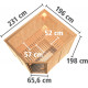 Sauna traditionnel d'angle MALIN 5 à 6 places 68mm KARIBU